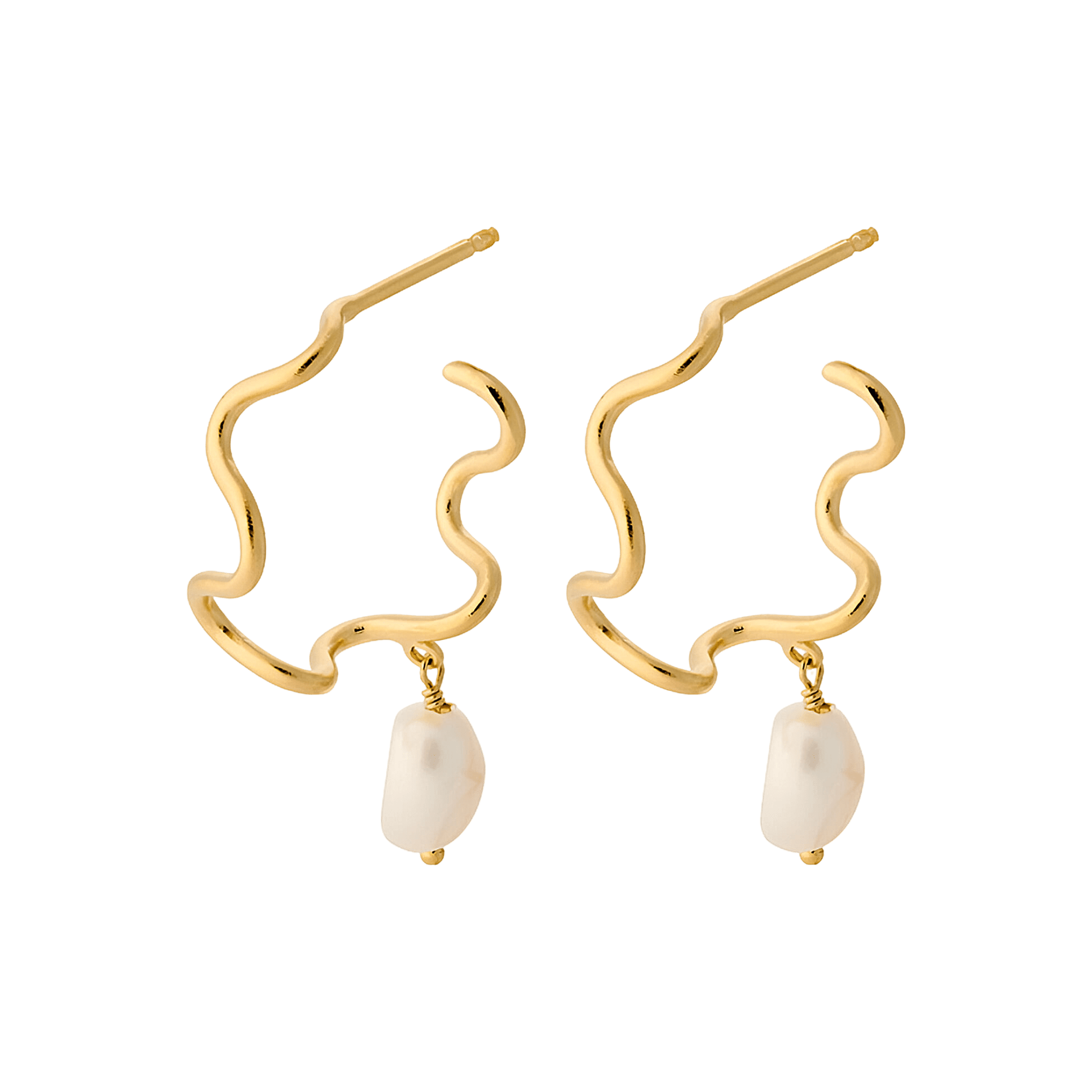 Pernille Corydon Ohrringe Small Bay, vergoldet