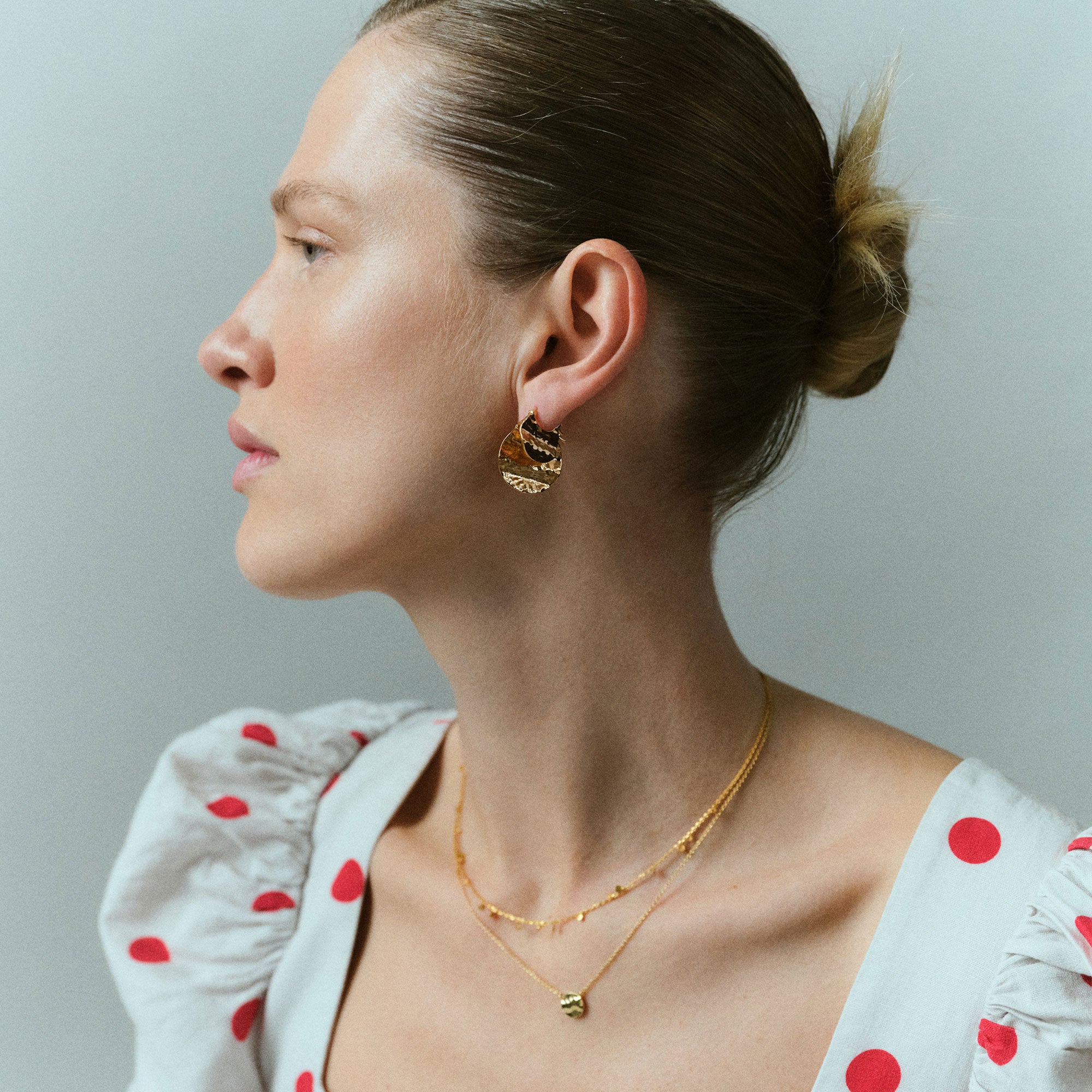 Pernille Corydon Ohrringe Small Halo, vergoldet