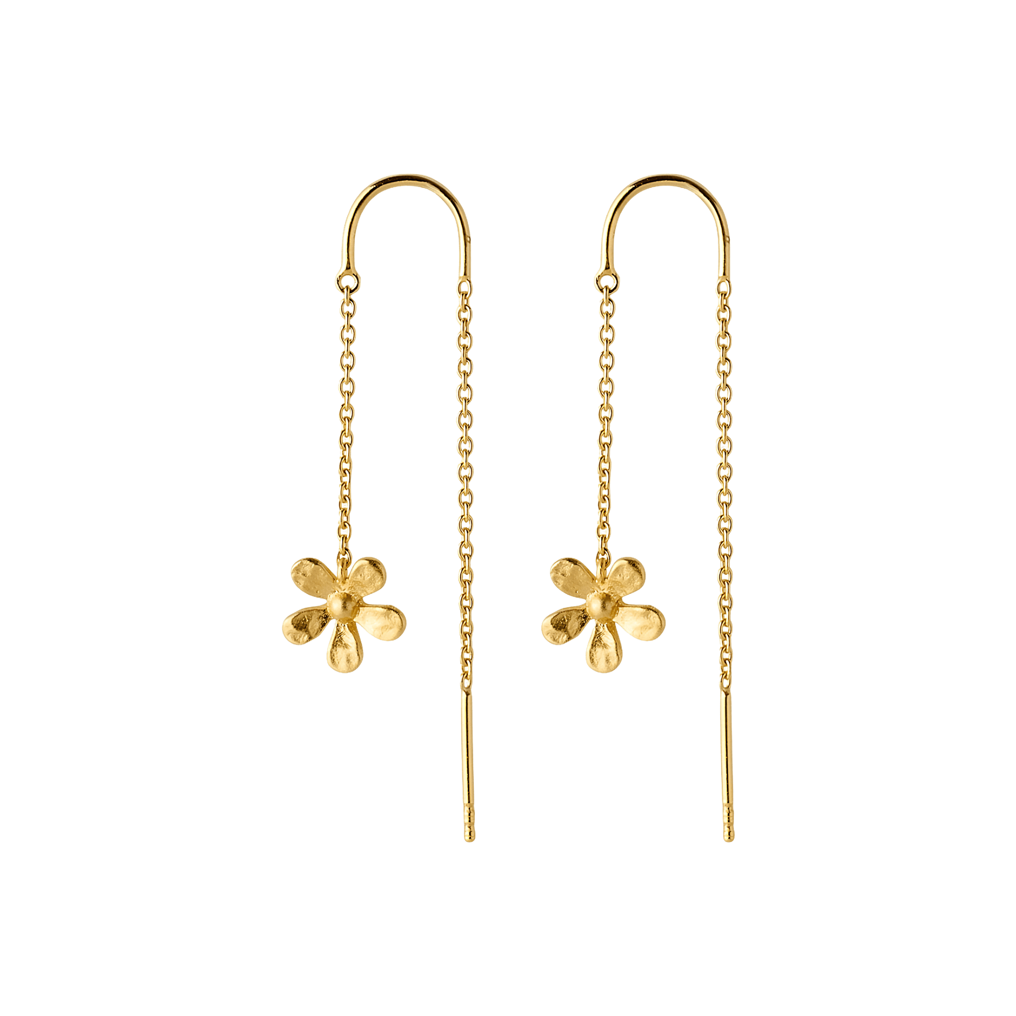 Pernille Corydon Ohrringe Wild Poppy Earchains, vergoldet