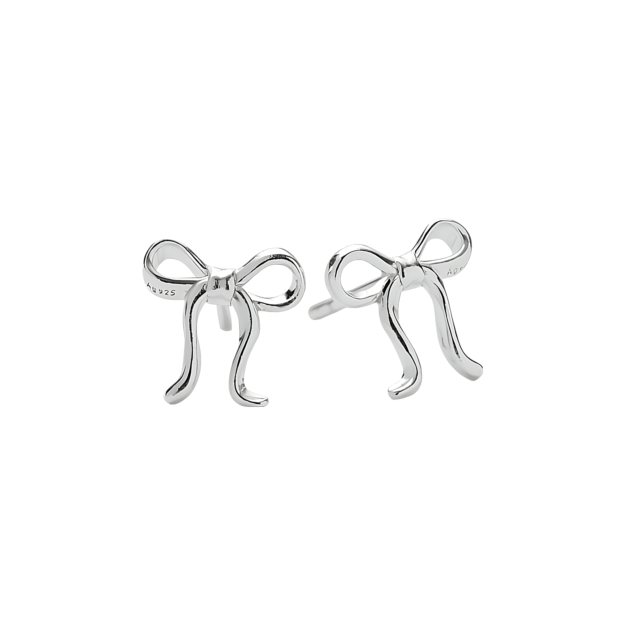 Pernille Corydon Ohrstecker Bow, Silber