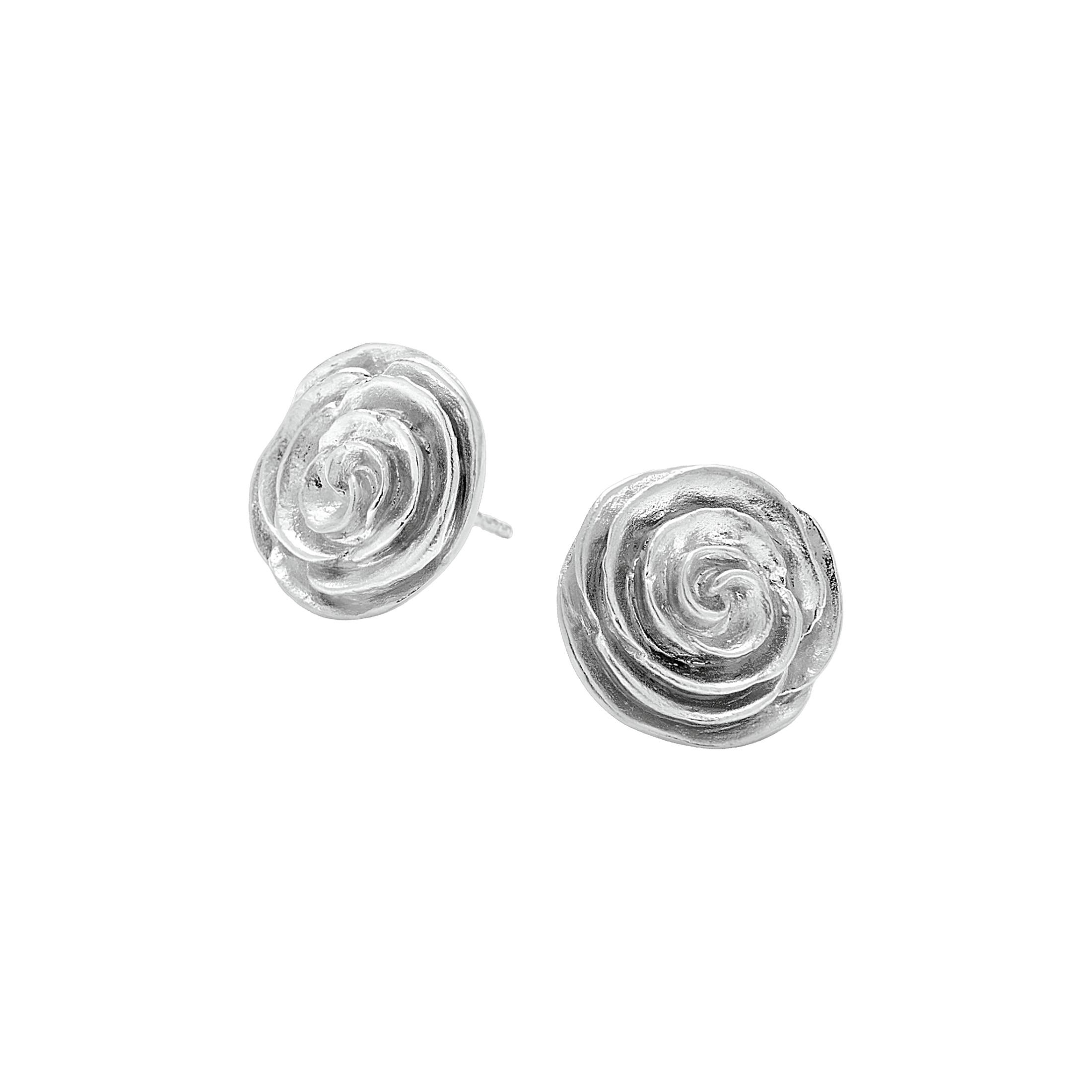 Pernille Corydon Ohrstecker Large Rose, Silber