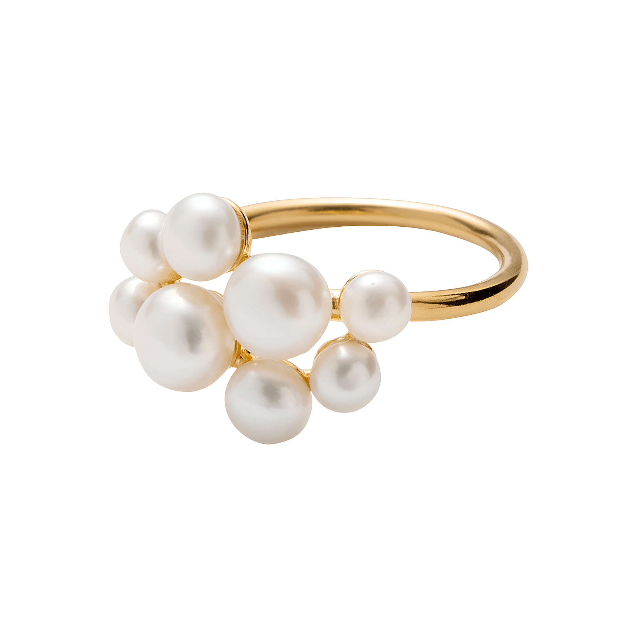 Pernille Corydon Ring Blossom, vergoldet