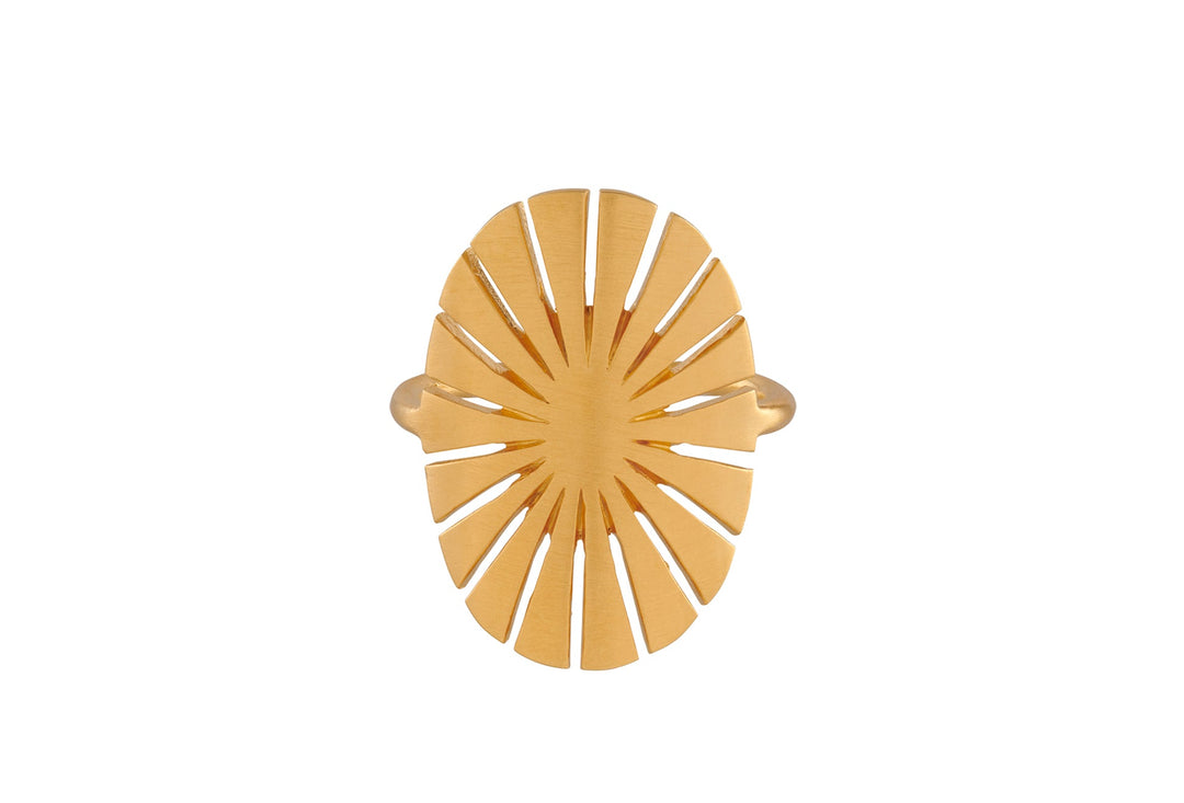 Pernille Corydon Ring Flare, vergoldet