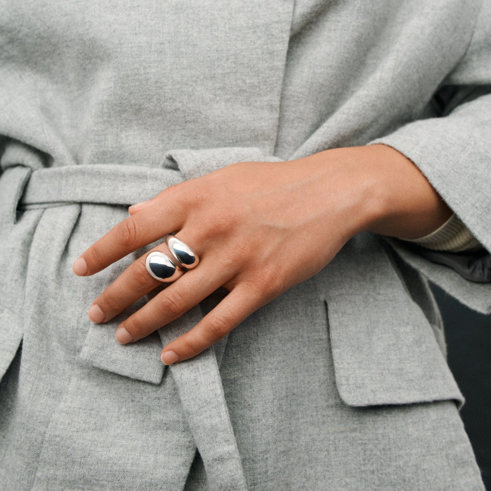 Pernille Corydon Ring La Pausa, versilbert