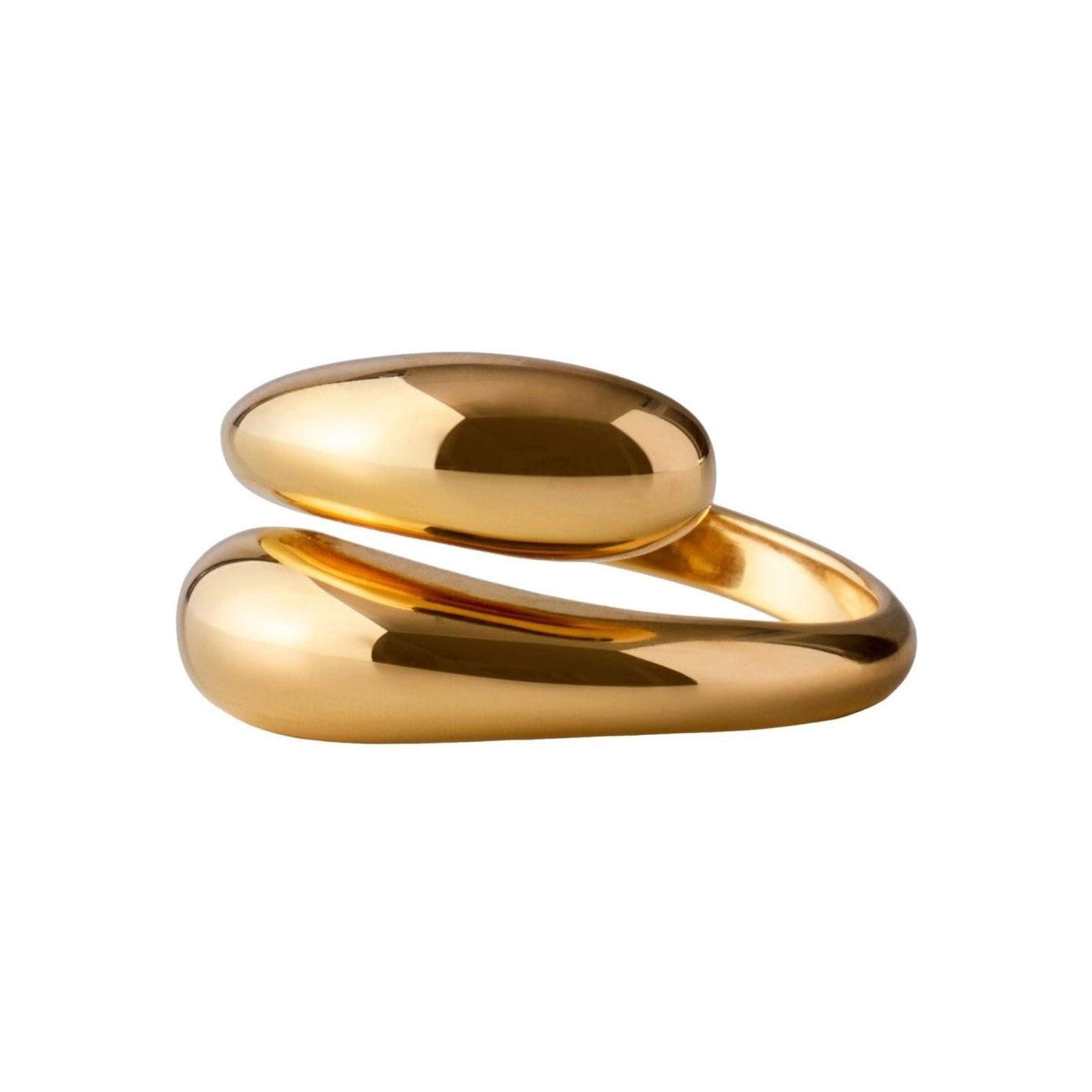 Pernille Corydon Ring Rain, vergoldet