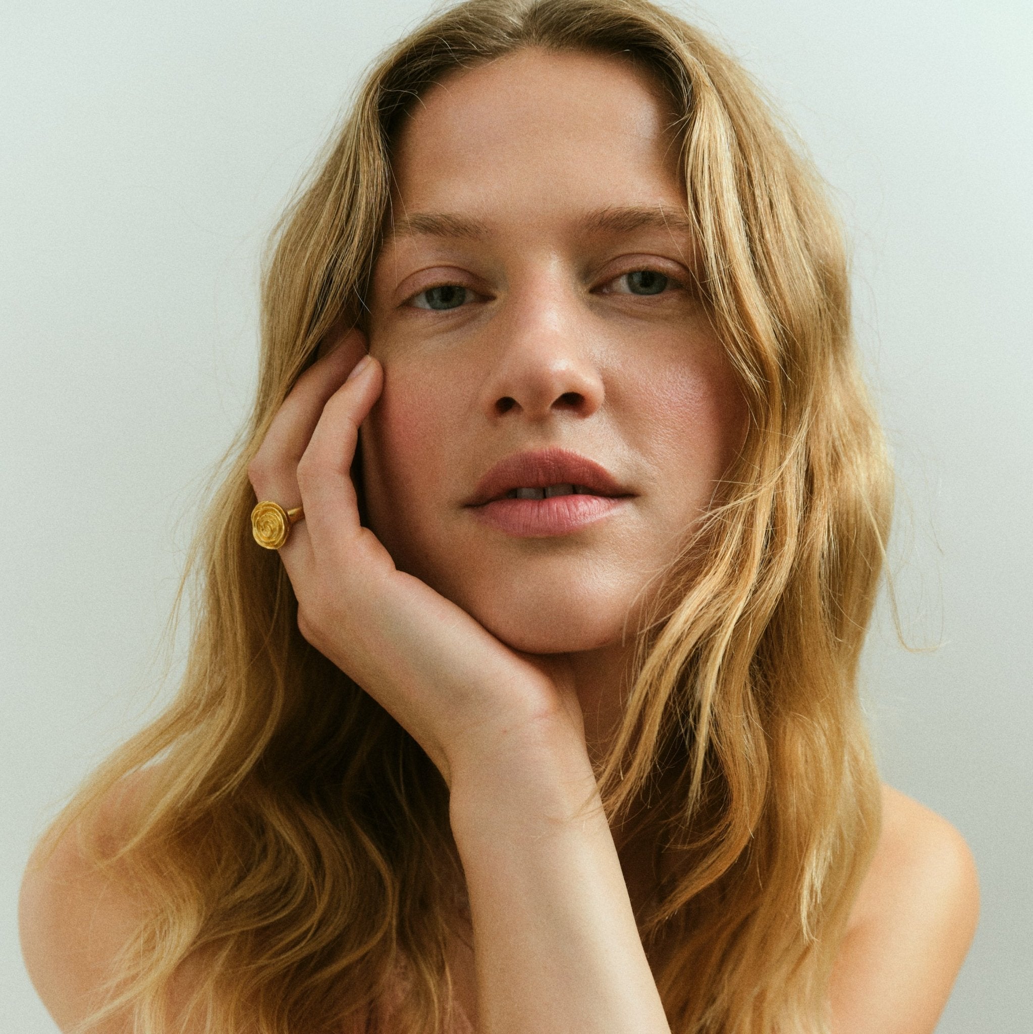 Pernille Corydon Ring Rose, vergoldet