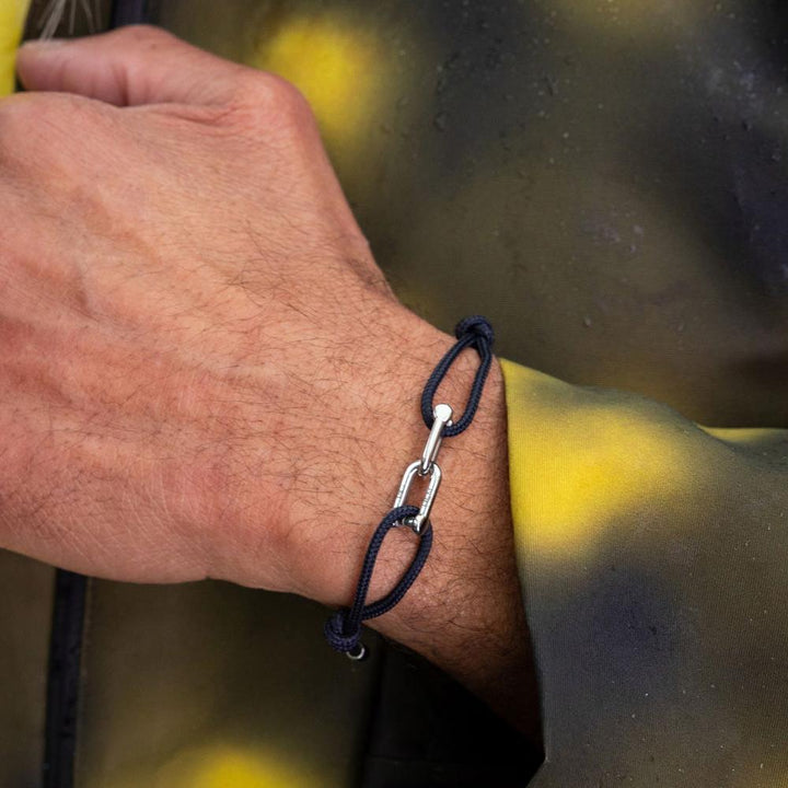 Pig & Hen Armband Daunting Dean, Navy/Silver
