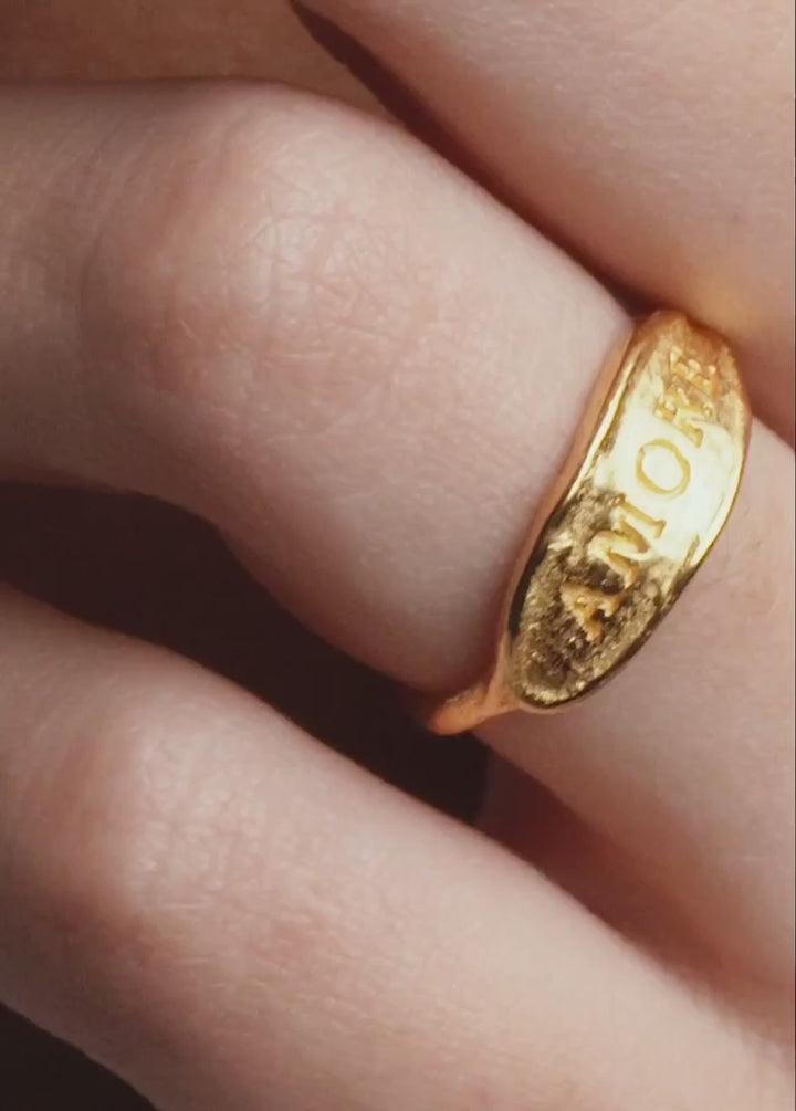Alhaja Ring Amore, vergoldet