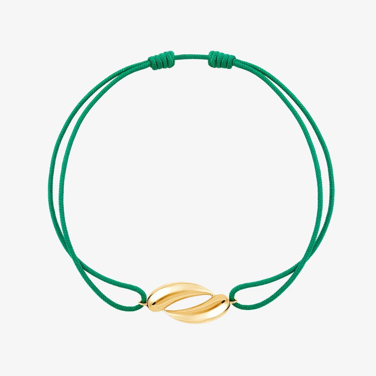 Pukka Berlin Armband Mota Cord, grün, vergoldet