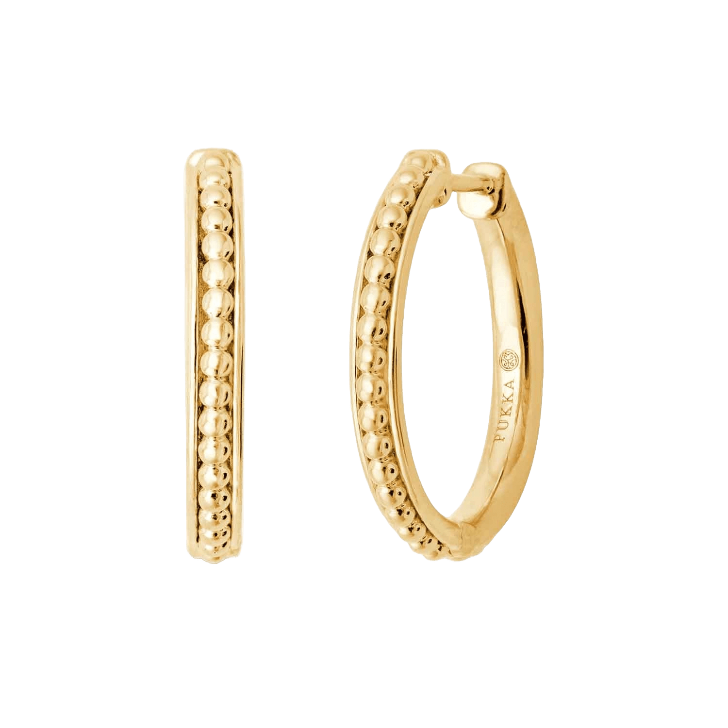 Pukka Berlin Creolen Jodhpur Thin Bead, vergoldet