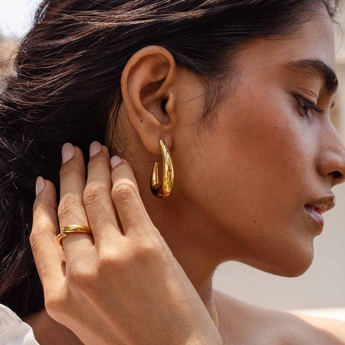 Pukka Berlin Creolen Mota Large, vergoldet