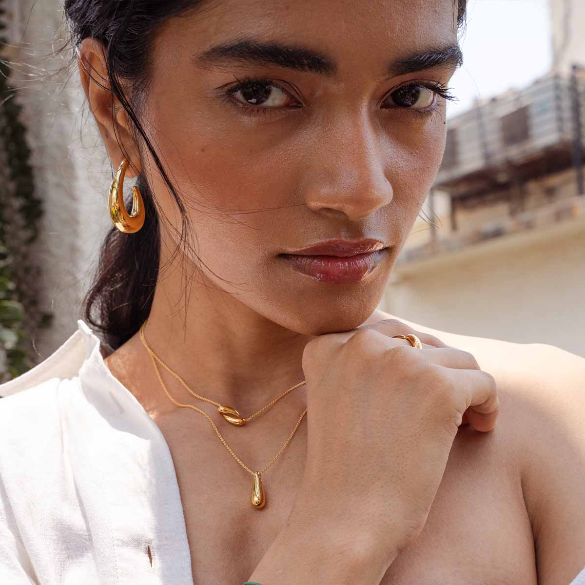 Pukka Berlin Kette Mota Drop, vergoldet