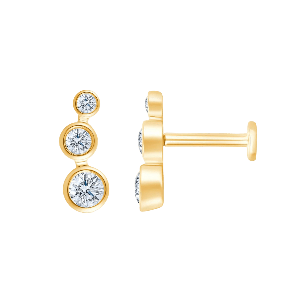 Pukka Berlin Piercing Tina, 14 K Gelbgold