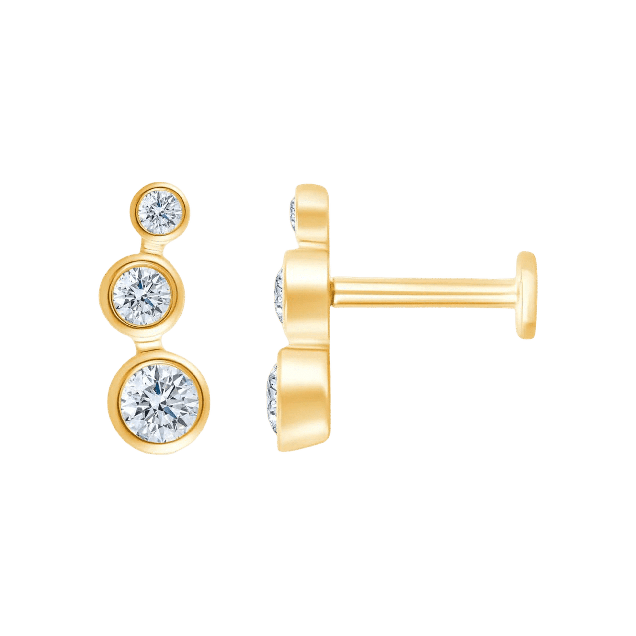 Pukka Berlin Piercing Tina, 14 K Gelbgold