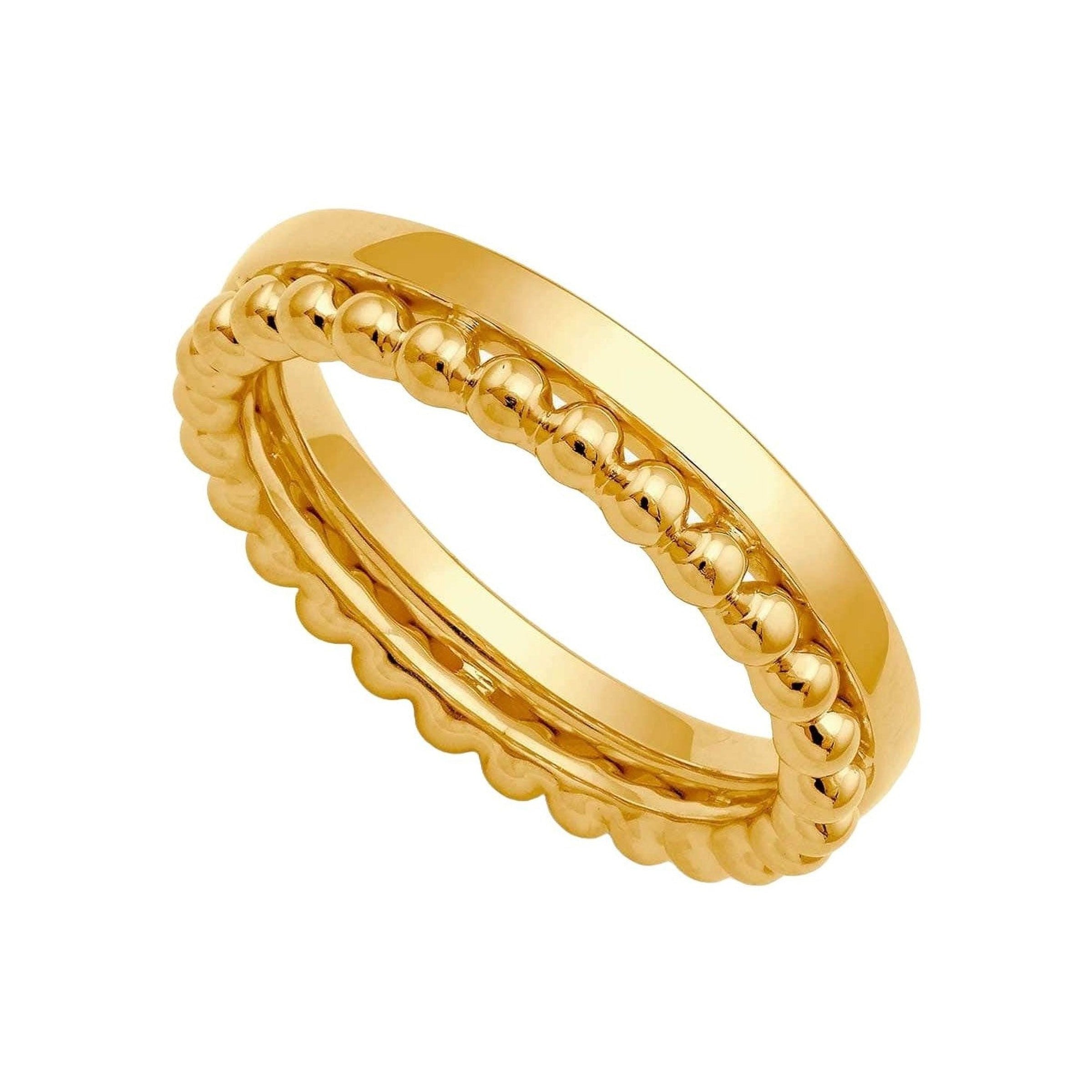 Pukka Berlin Ring Jodhpur Double Bead, vergoldet