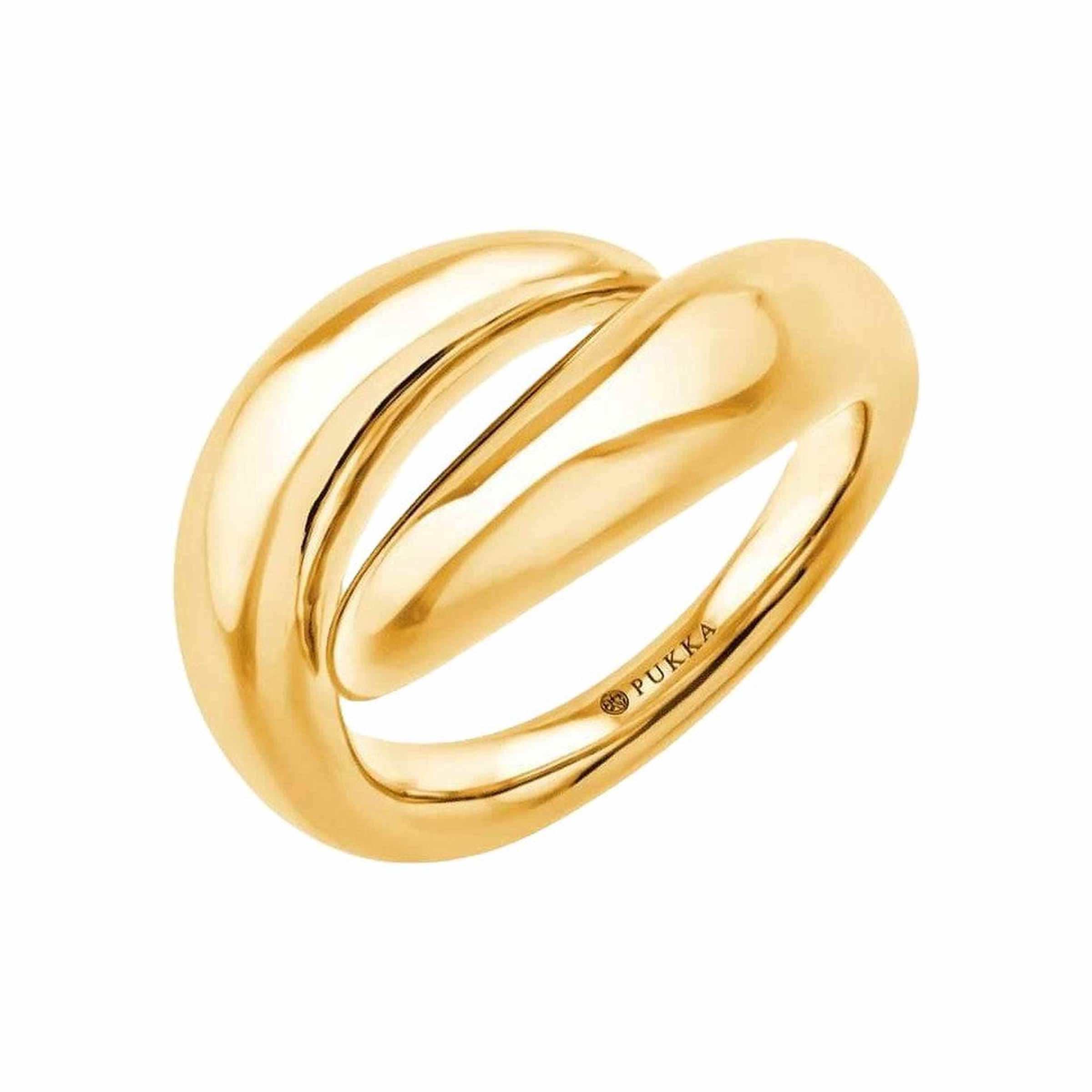 Pukka Berlin Ring Tembo Yin Yang, vergoldet