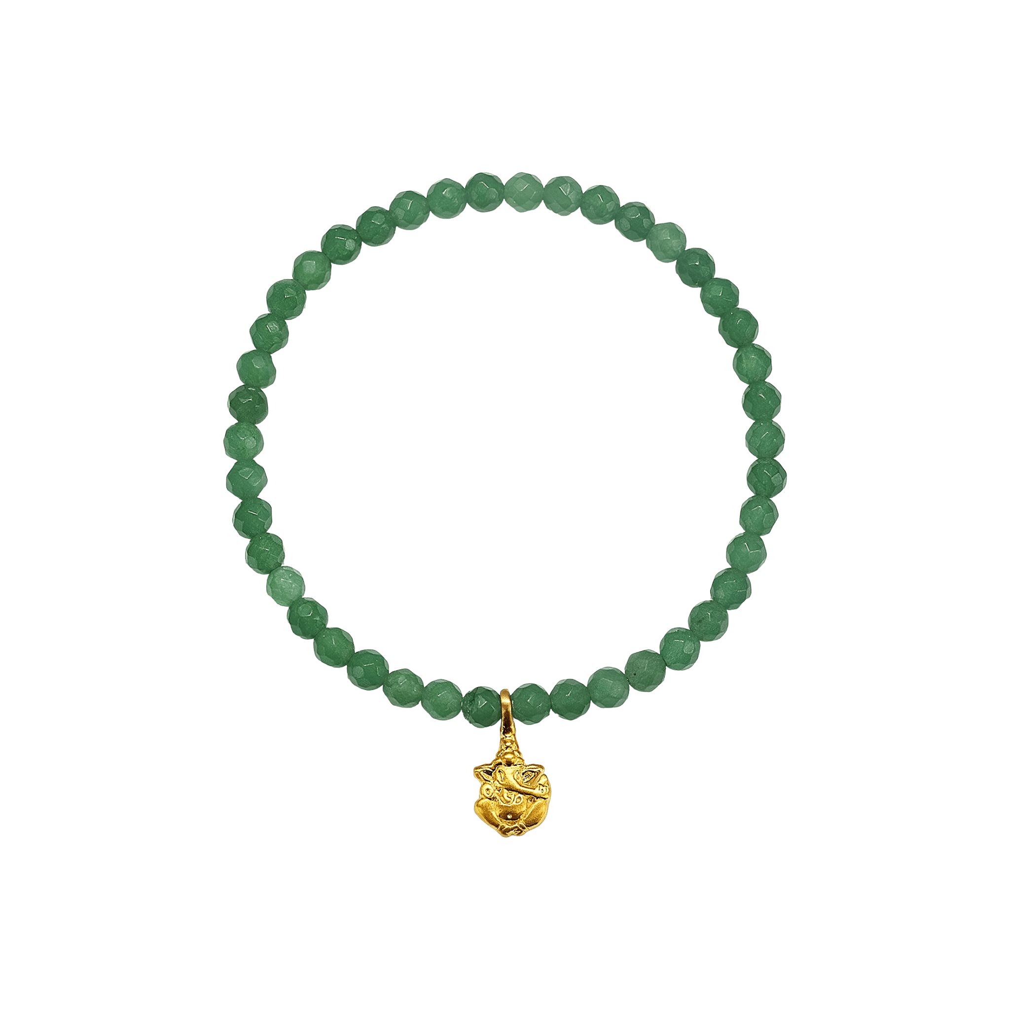 Satya Jewelry Armband Ganesha Hindu God, Guided Transf. Jade, vergoldet