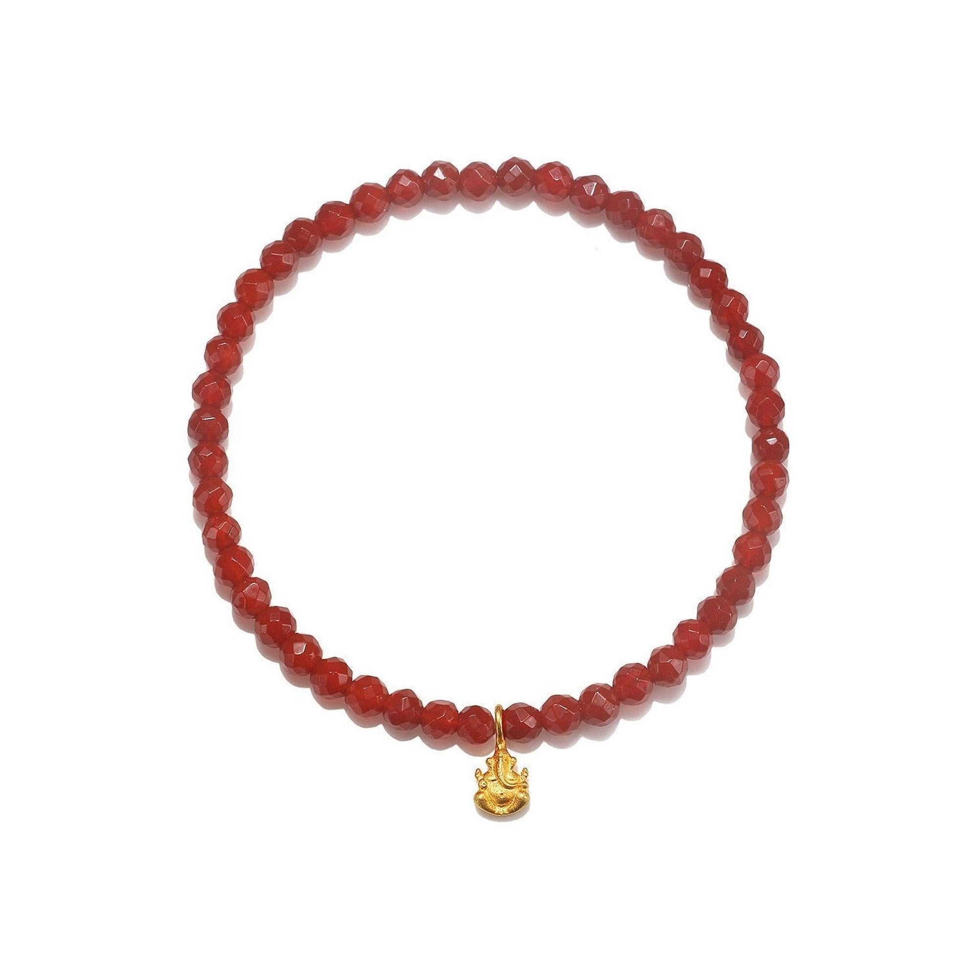 Satya Jewelry Armband Ganesha Hindu God, Overcoming Obstacles, vergoldet