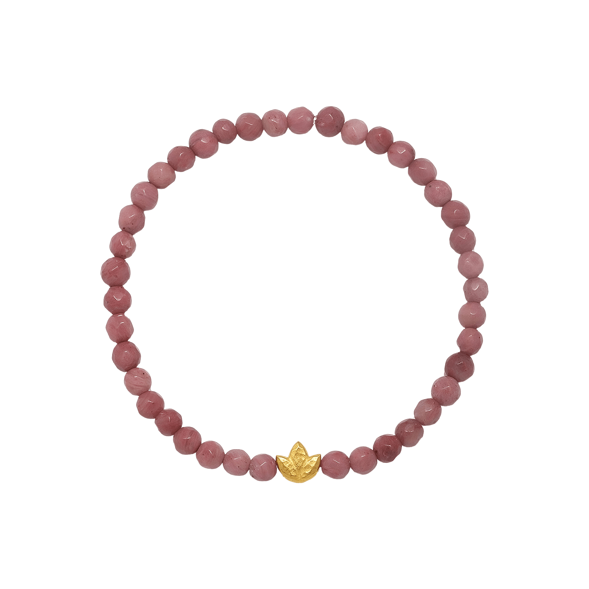 Satya Jewelry Armband Healing Journey Rhodonite, vergoldet