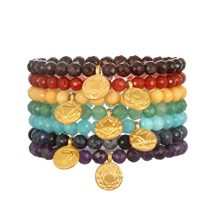 Satya Jewelry Armband Heart Chakra Aventurine, vergoldet