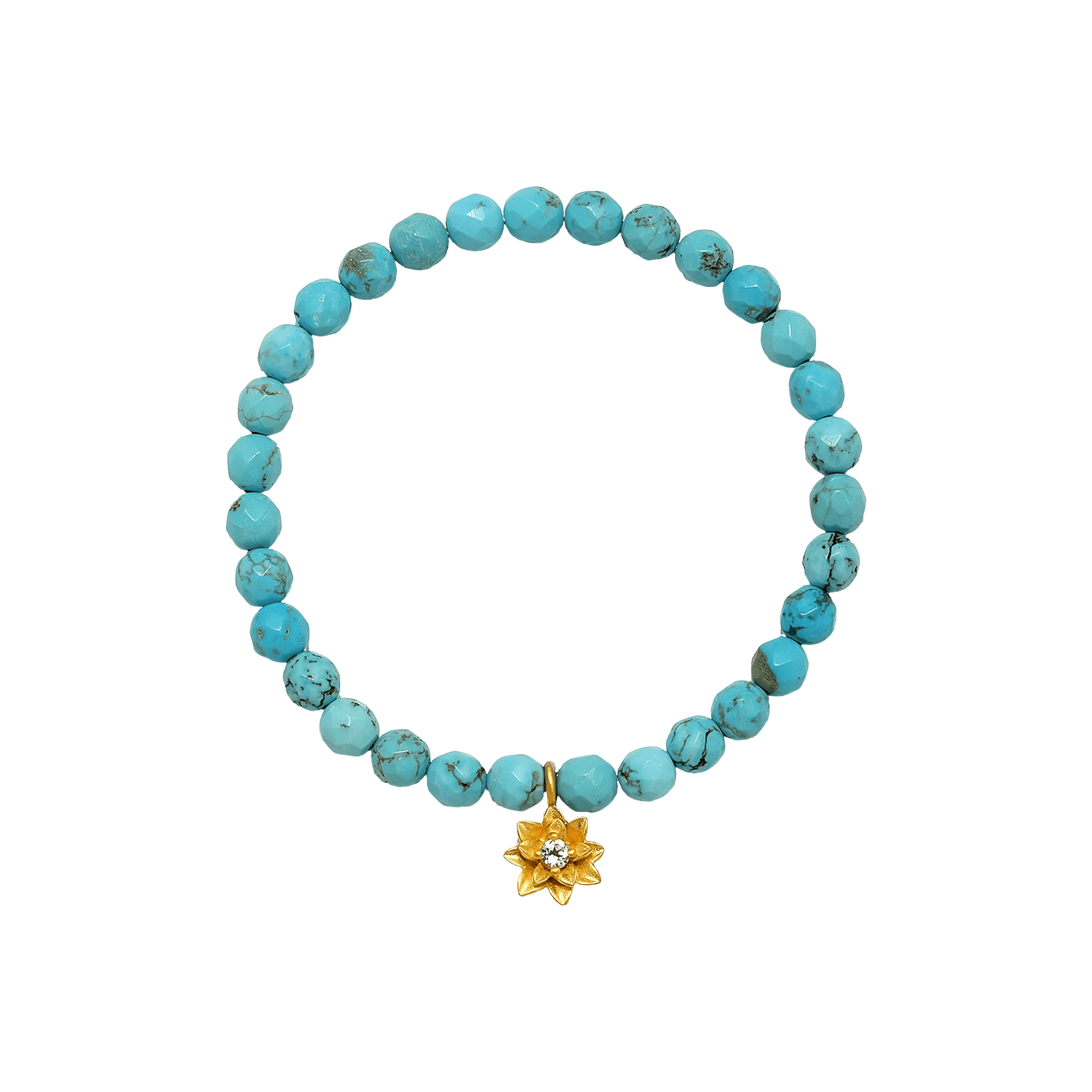 Satya Jewelry Armband In Transformation Turquoise Gemstone, vergoldet