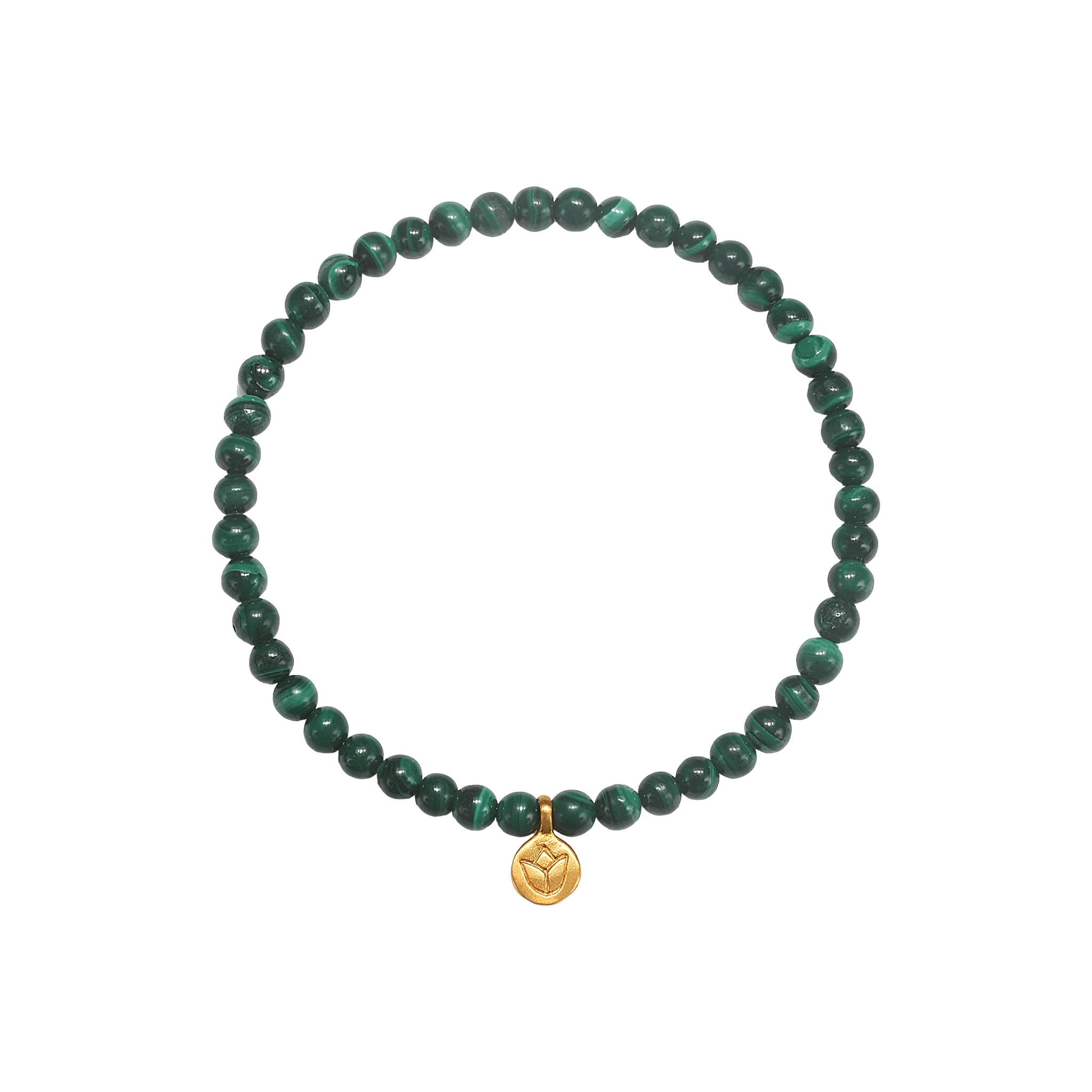 Satya Jewelry Armband Personal Evolution Lotus Malachite, vergoldet