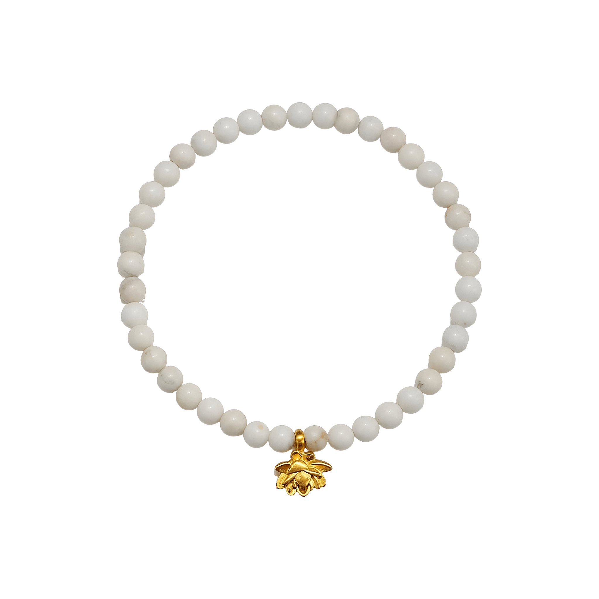 Satya Jewelry Armband Walk in Harmony Lotus White Turquoise, vergoldet