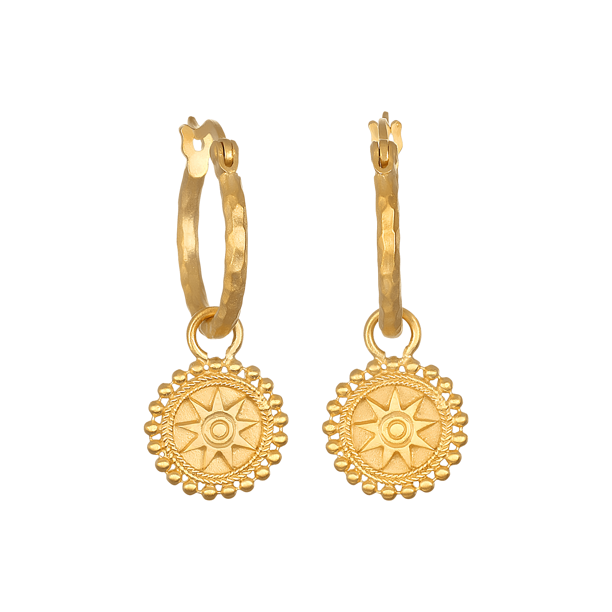 Satya Jewelry Creolen Sacred Connectedness Mini Mandala Hoop, vergoldet