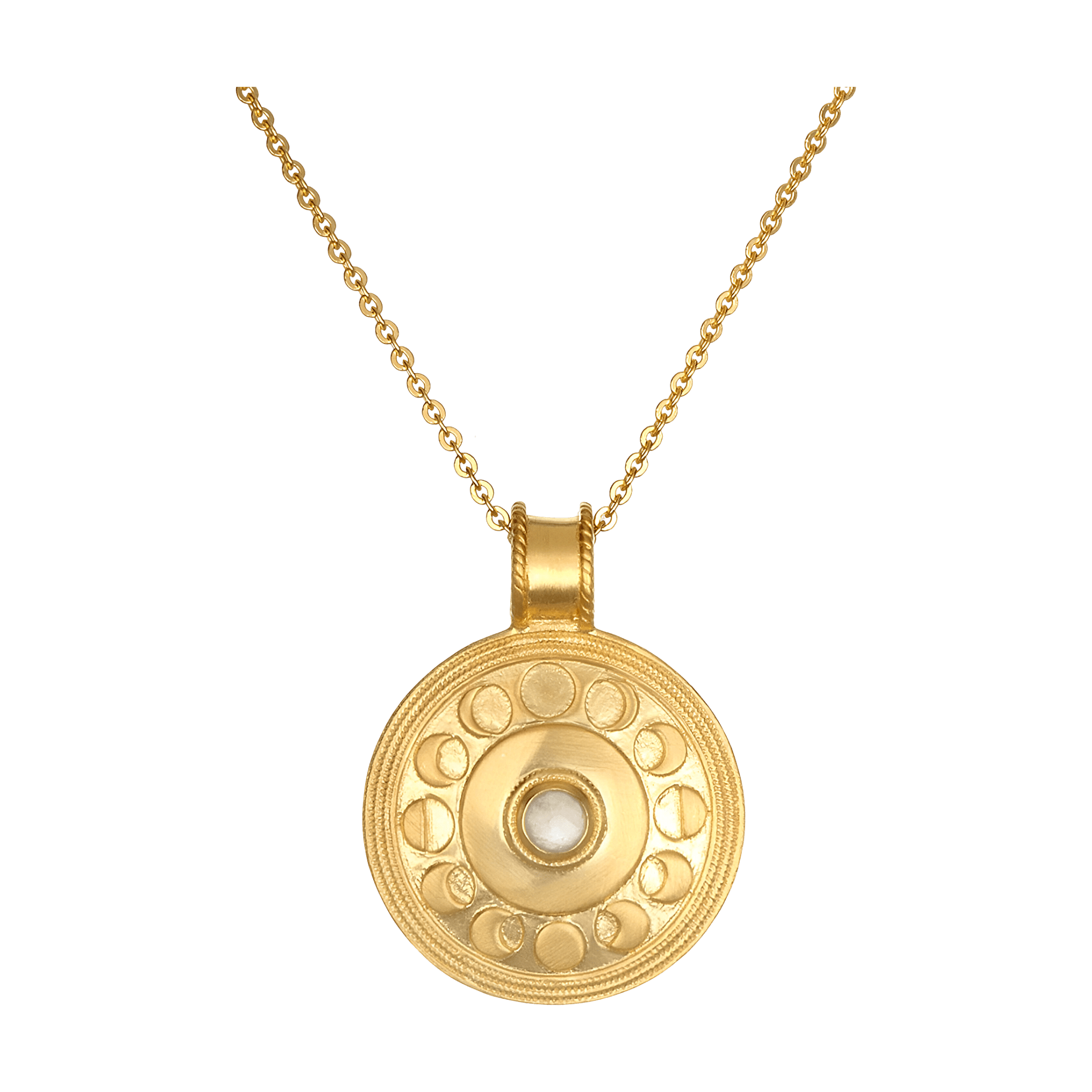 Satya Jewelry Kette Cycles of the Moon, vergoldet