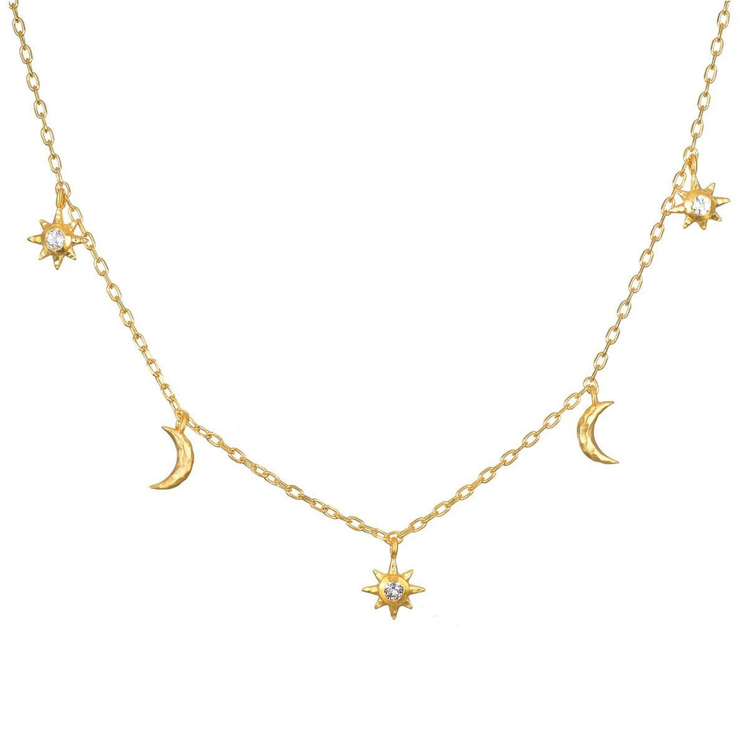 Satya Jewelry Kette Enchanted Journey Celestial Choker, vergoldet