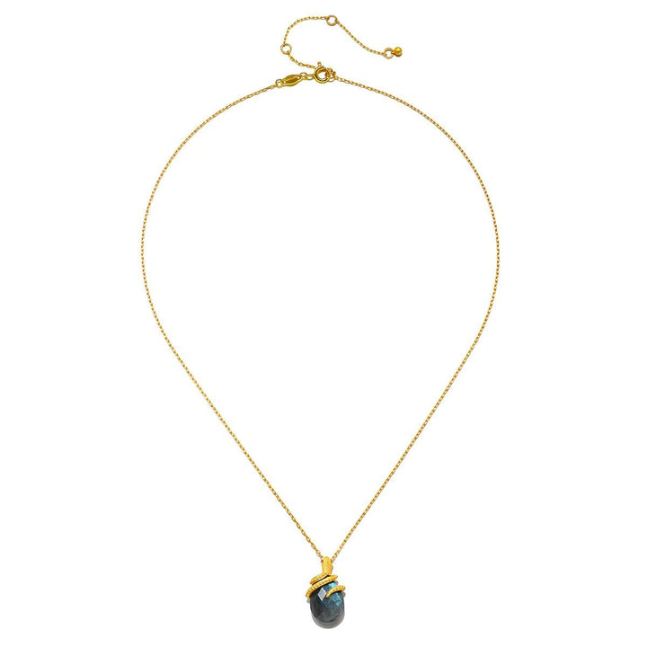 Satya Jewelry Kette Inner Knowing Labradorite Snake, vergoldet
