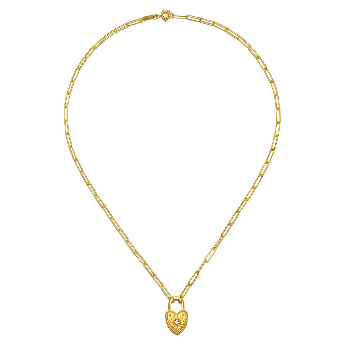 Satya Jewelry Kette Love Everlasting Padlock Heart, vergoldet