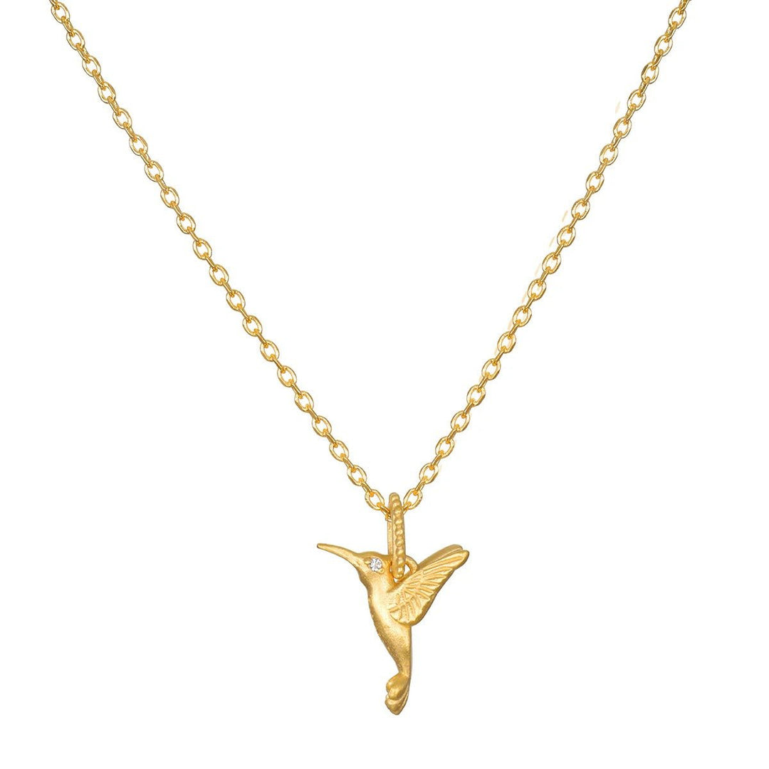 Satya Jewelry Kette Loving Devotion Hummingbird, vergoldet