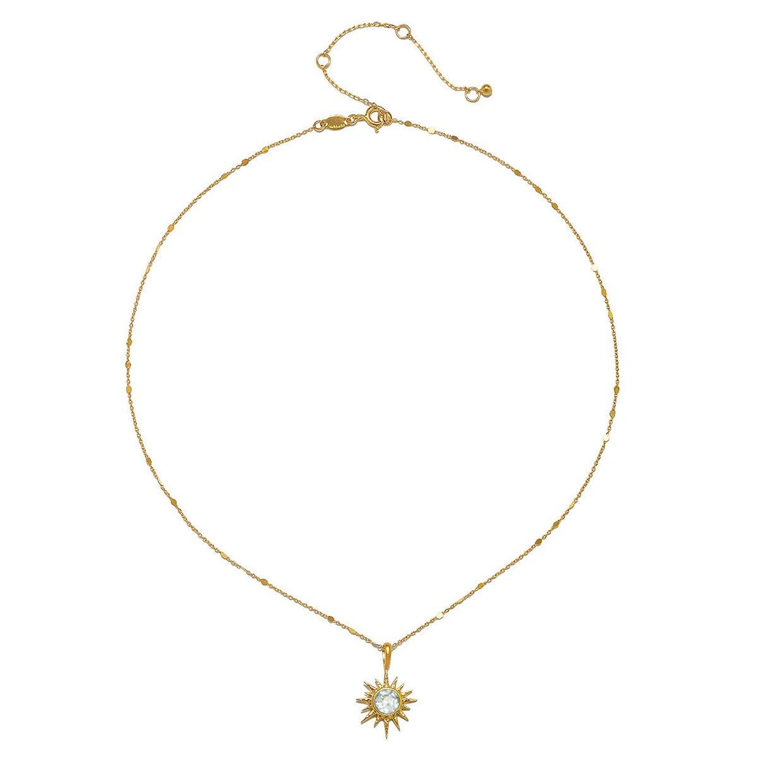 Satya Jewelry Kette North Star Blue Topaz Starburst, vergoldet