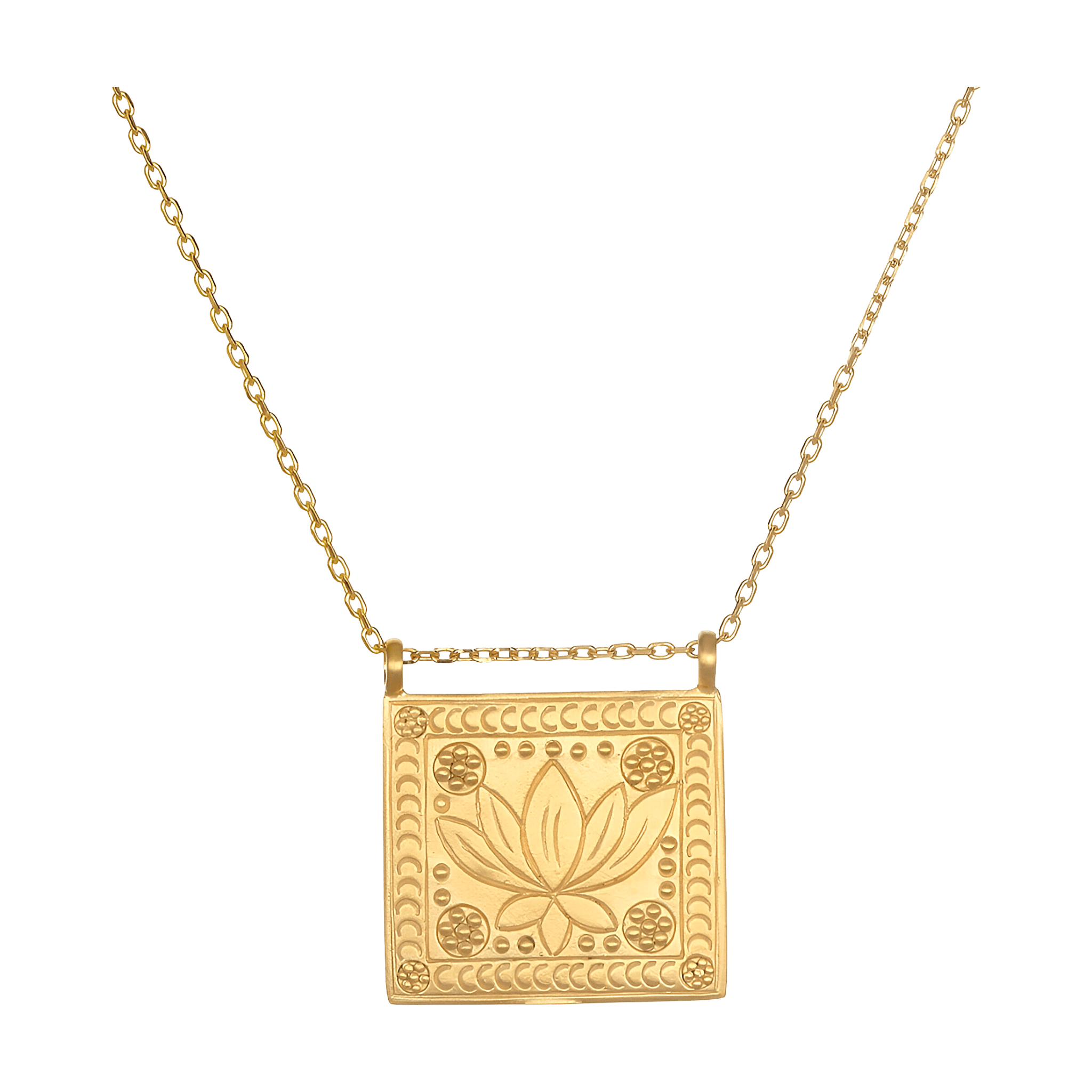 Satya Jewelry Kette Sacred Commencement Lotus, vergoldet