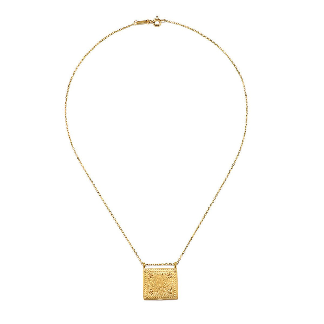 Satya Jewelry Kette Sacred Commencement Lotus, vergoldet