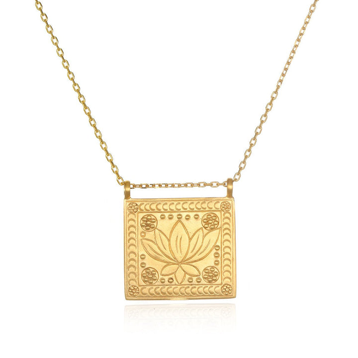 Satya Jewelry Kette Sacred Commencement Lotus, vergoldet