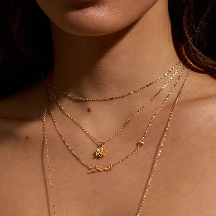 Satya Jewelry Kette Soul Renew Gold Lotus, vergoldet