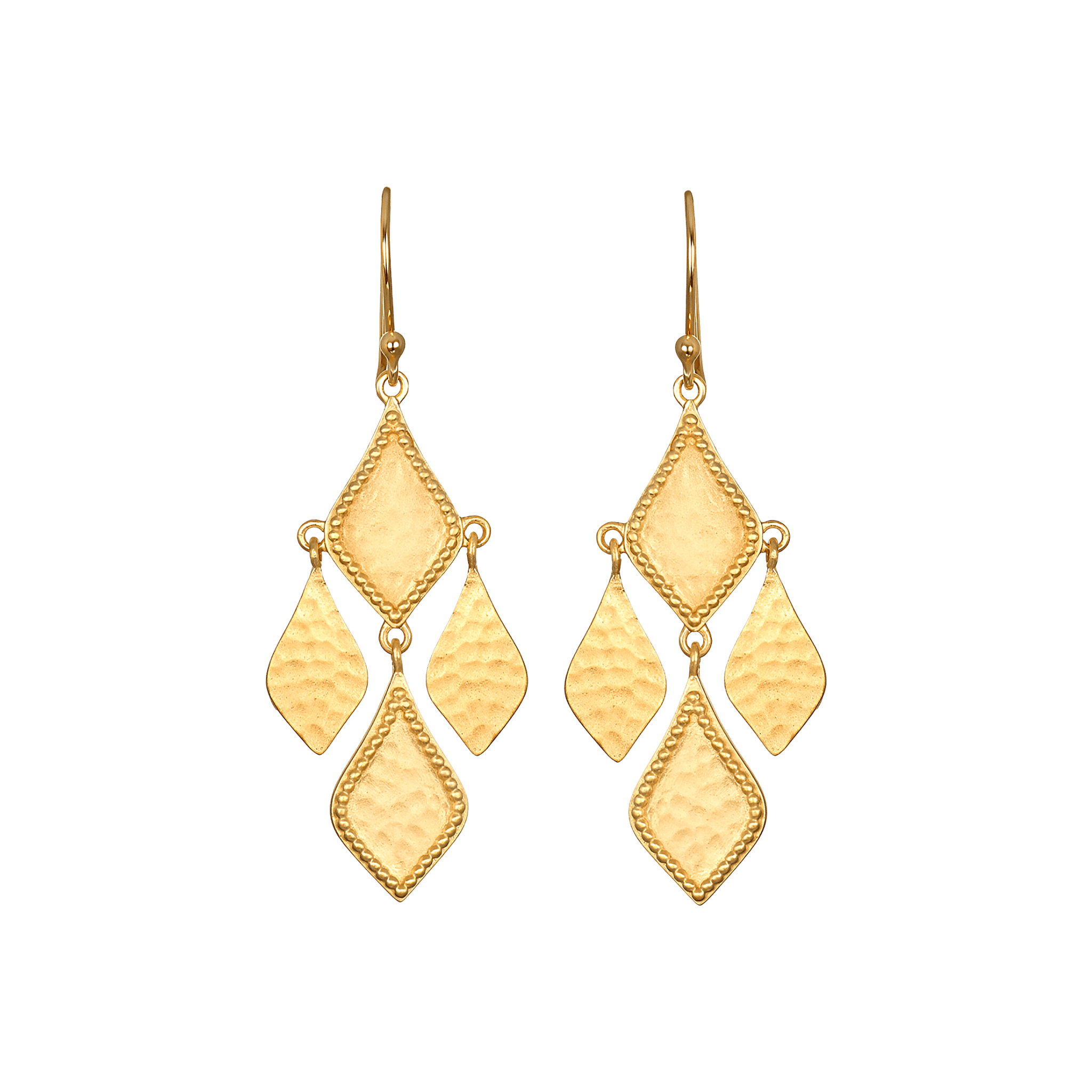 Satya Jewelry Ohrringe Adorned with Light Chandelier, vergoldet