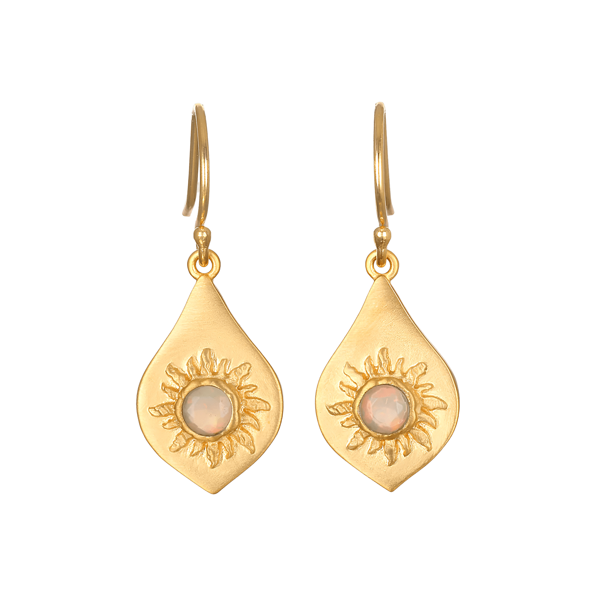 Satya Jewelry Ohrringe Dawn of Possibilities Opal Sun, vergoldet