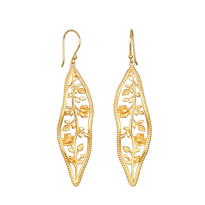 Satya Jewelry Ohrringe Expanding Beauty Lotus, vergoldet