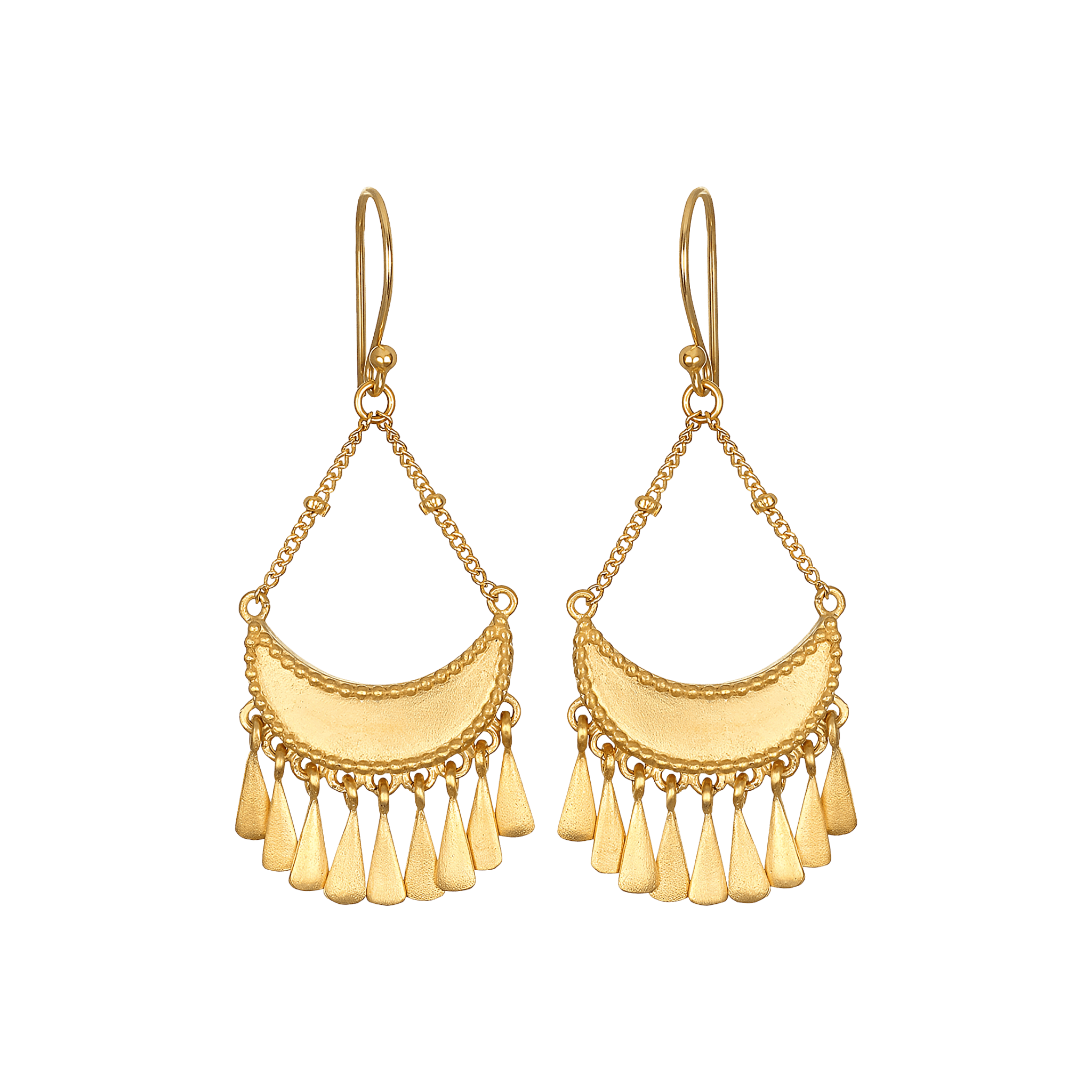 Satya Jewelry Ohrringe Goddess Moon Drops, vergoldet