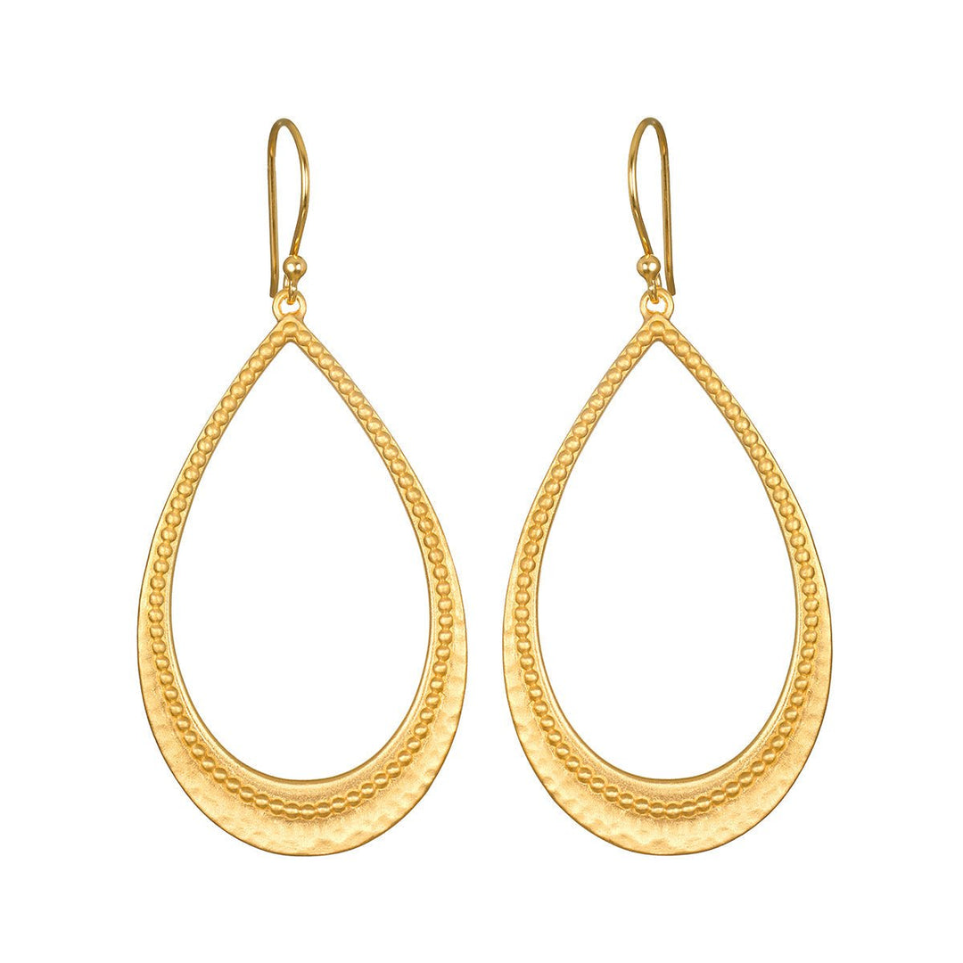 Satya Jewelry Ohrringe Graceful Beauty Dot Teardrop, vergoldet