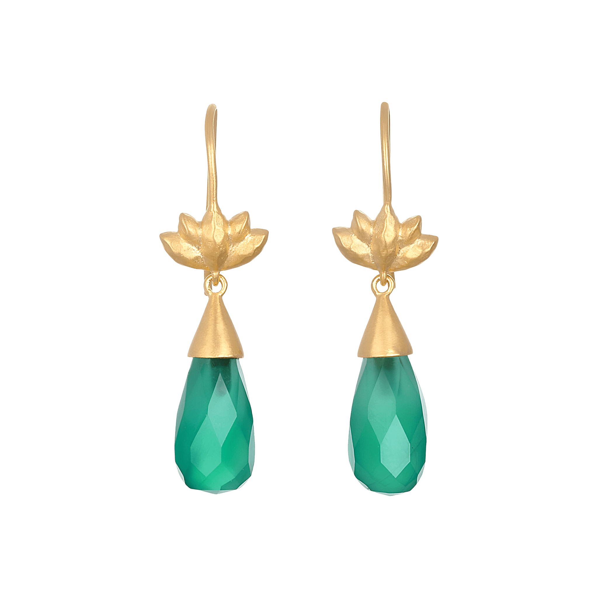 Satya Jewelry Ohrringe Guided Journey Lotus, vergoldet