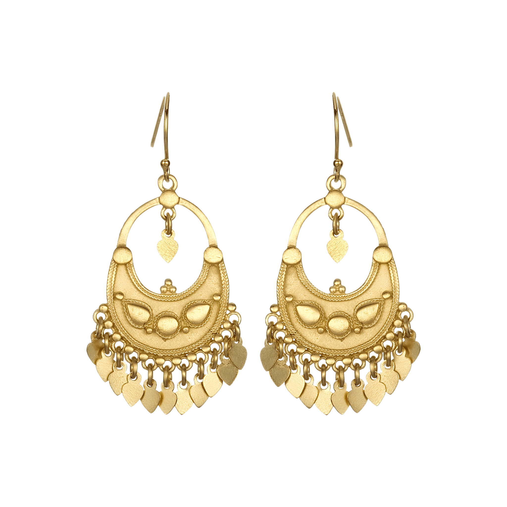 Satya Jewelry Ohrringe Petal Chandelier, vergoldet