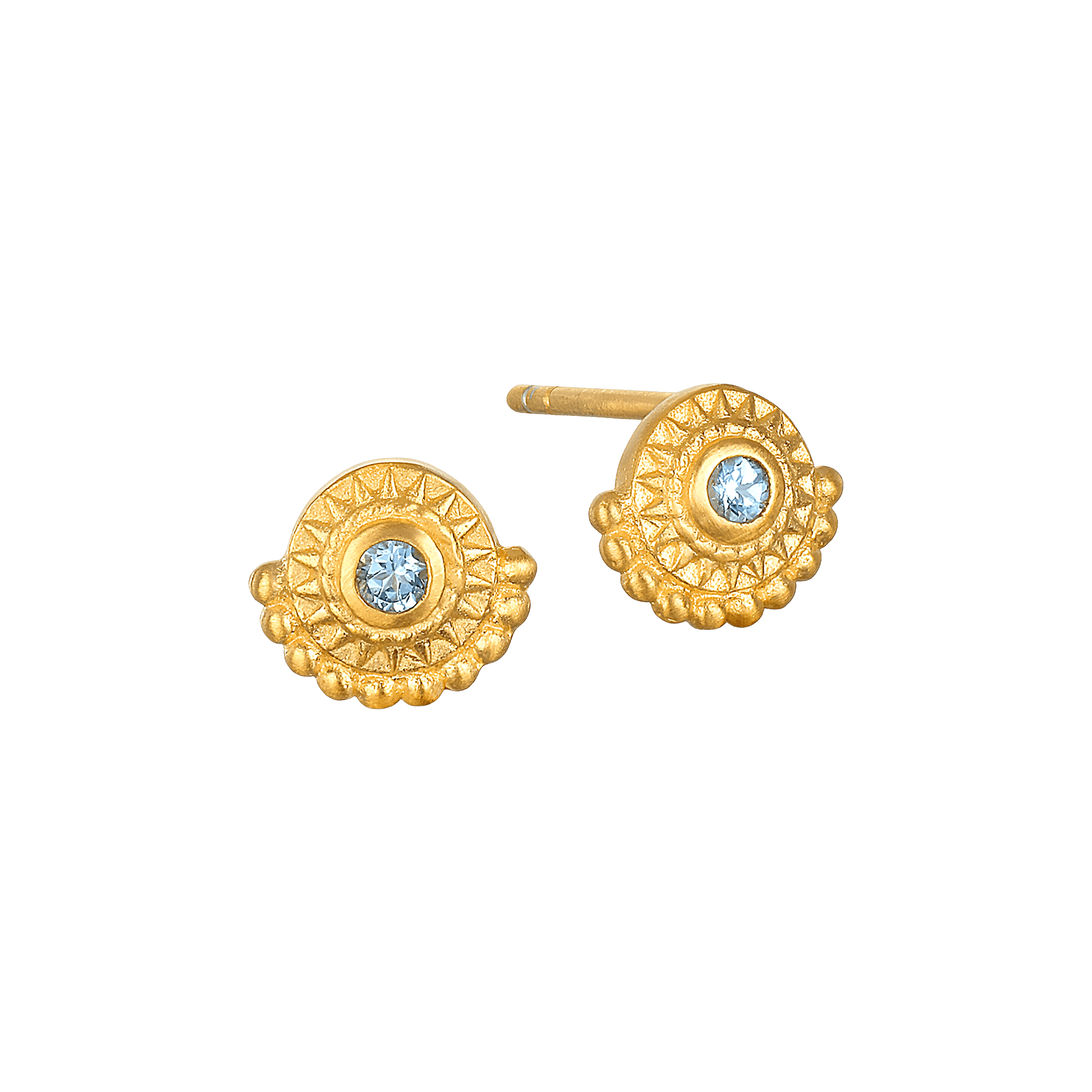 Satya Jewelry Ohrstecker Coming Into Focus Blue Topaz Stud, vergoldet