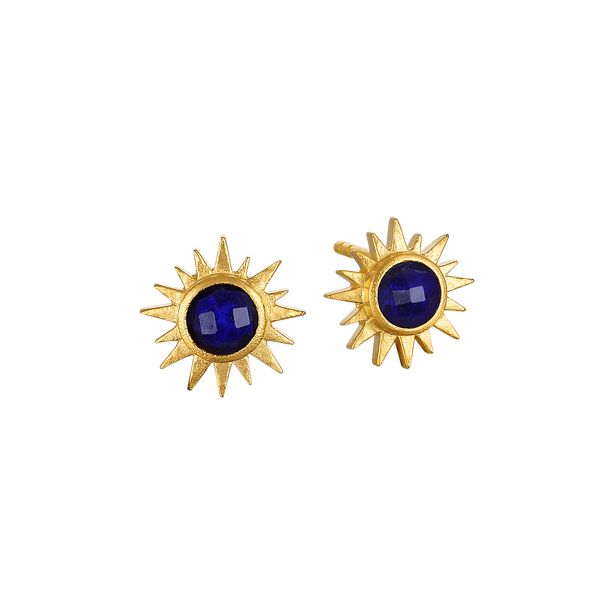 Satya Jewelry Ohrstecker Light Seeker Lapis Starburst, vergoldet