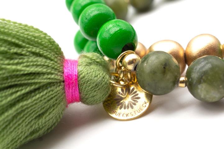 Schmückstück Armband Mala Twin Tangle, vergoldet