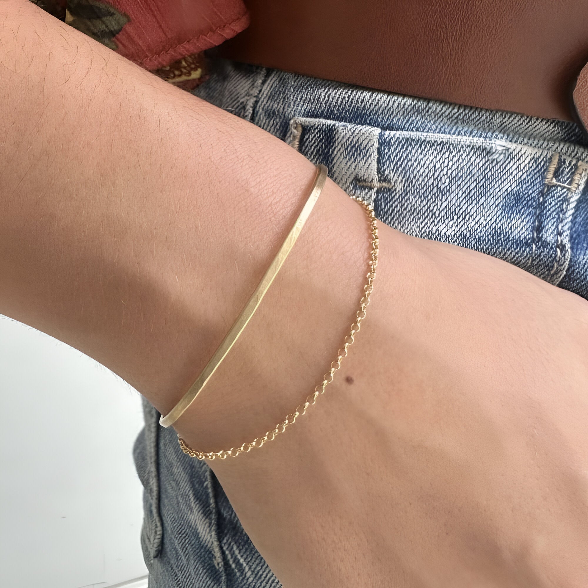 Susi Cala Armreif Kam Chain Bangle, vergoldet