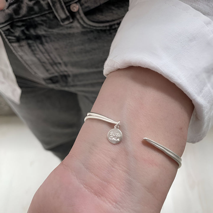 Susi Cala Armreif London Double Bangle, Silber